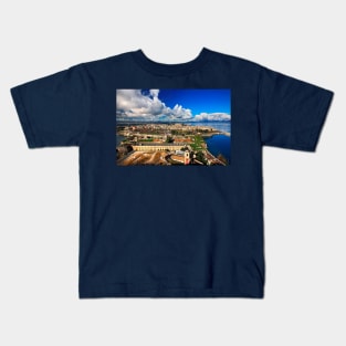 Corfu Old Town Panorama Kids T-Shirt